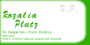 rozalia plutz business card